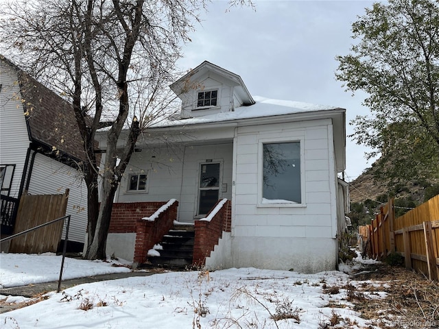 view of bungalow-style home