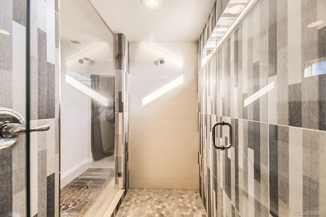 bathroom with walk in shower