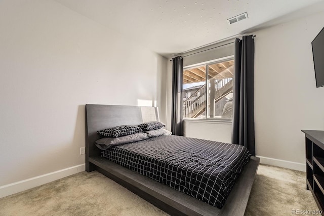 view of carpeted bedroom