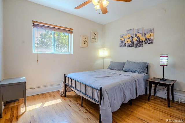 433 Fox St, Denver, CO 80204 - bedroom featuring wood finished floors and ceiling fan