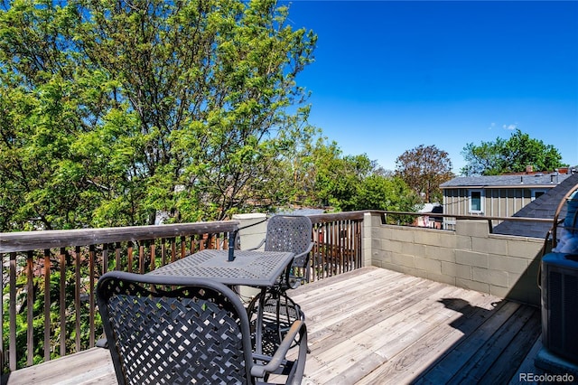 433 Fox St, Denver, CO 80204 - wooden deck featuring cooling unit