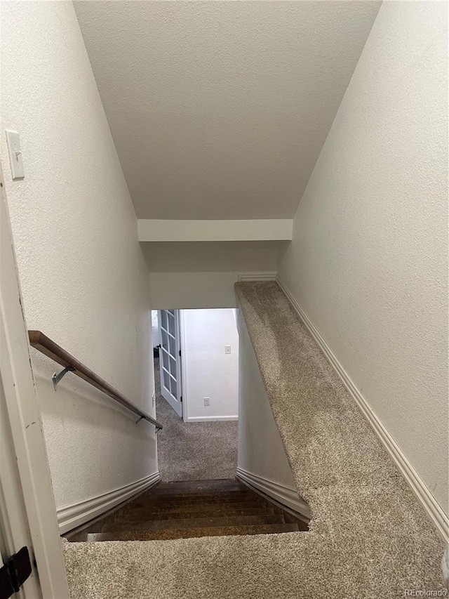 7844 W Friend Dr, Littleton, CO 80128 - stairs with carpet flooring and a textured wall