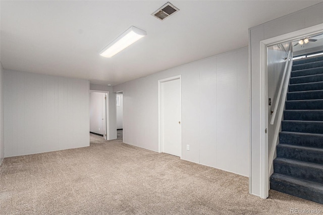 7644 Wyandot St, Denver, CO 80221 - finished below grade area with light colored carpet and stairs