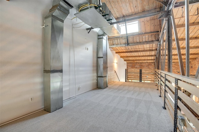 3033 Blake St Unit 121, Denver, CO 80205 - interior space featuring carpet floors and wood ceiling