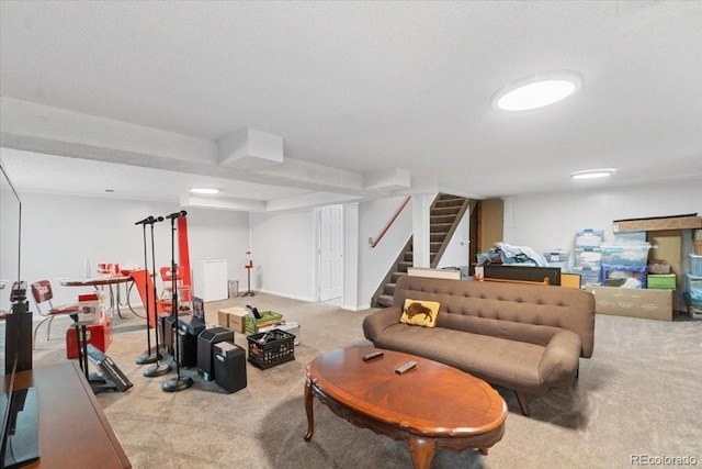 7172 S Vine Cir, Centennial, CO 80122 - living room with carpet floors and stairway