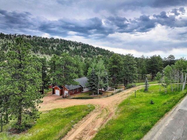1539 Bluebird Dr, Bailey, CO 80421 - aerial view of property and surrounding area featuring a forest