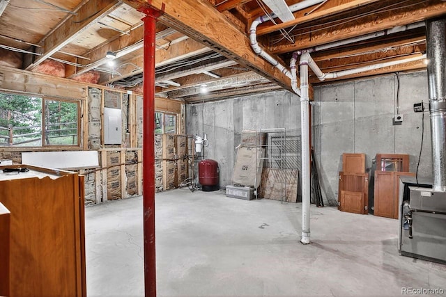 1539 Bluebird Dr, Bailey, CO 80421 - basement with a water pressure tank and electric panel