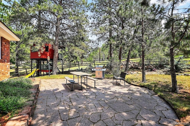 1539 Bluebird Dr, Bailey, CO 80421 - view of patio featuring a playground