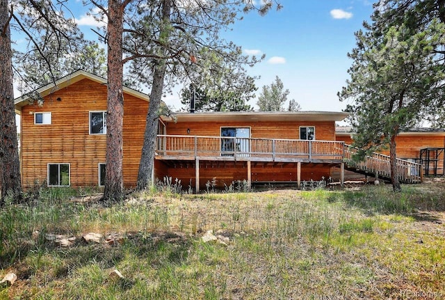 1539 Bluebird Dr, Bailey, CO 80421 - back of house with a deck