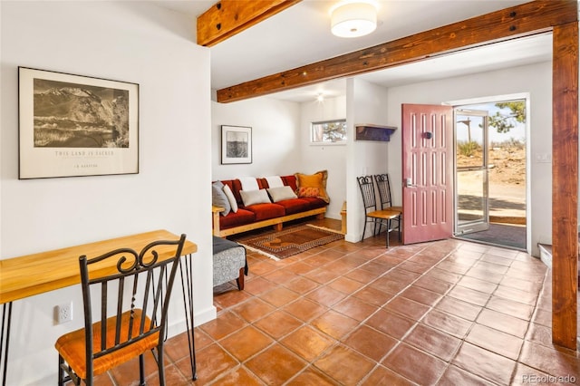 11 Baca Mdws, Moffat, CO 81131 - tiled entryway with beamed ceiling