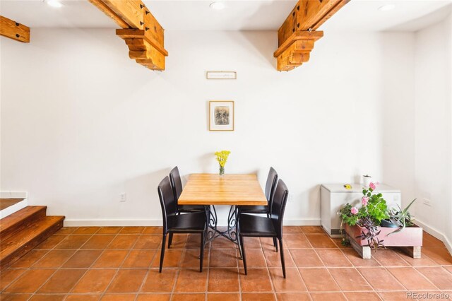 11 Baca Mdws, Moffat, CO 81131 - tiled dining space featuring recessed lighting and stairway