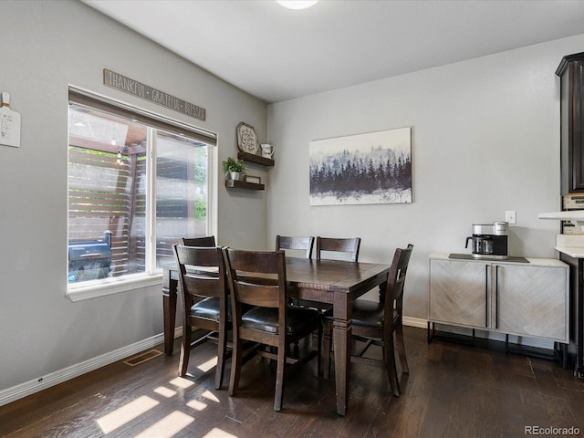 6832 Sequoia St, Frederick, CO 80530 - dining area with dark wood finished floors and baseboards