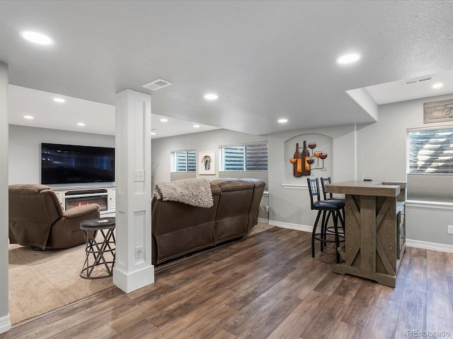 6832 Sequoia St, Frederick, CO 80530 - living room with wood finished floors and recessed lighting