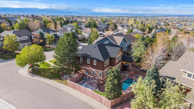 birds eye view of property featuring a residential view