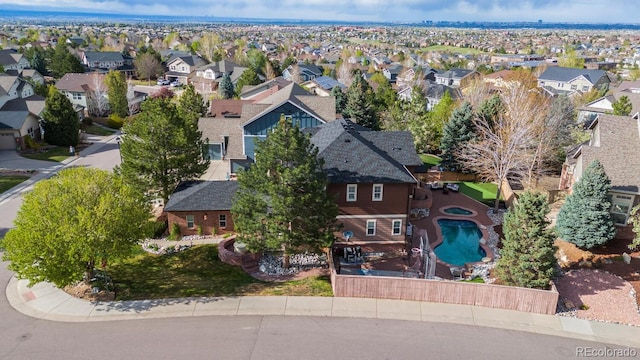 birds eye view of property featuring a residential view