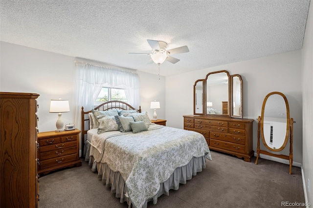 2315 N Murray Blvd, Colorado Springs, CO 80915 - bedroom featuring light colored carpet, a textured ceiling, and ceiling fan