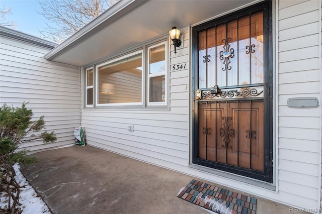 view of doorway to property