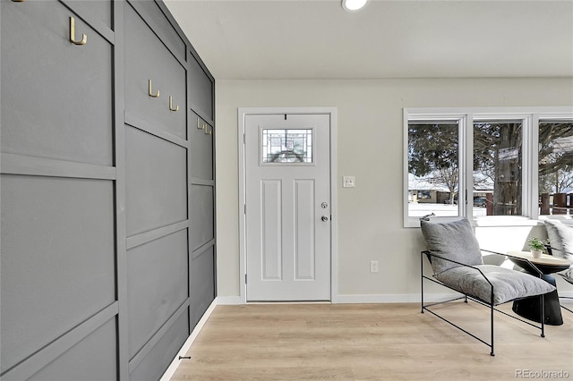 entryway featuring light hardwood / wood-style floors