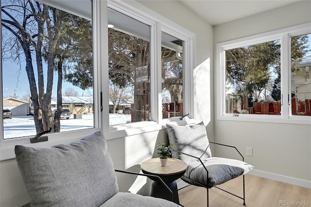 view of sunroom