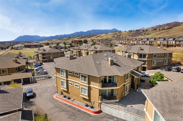 1816 Montura Vw Unit 204, Colorado Springs, CO 80919 - drone / aerial view featuring a mountain view and a residential view