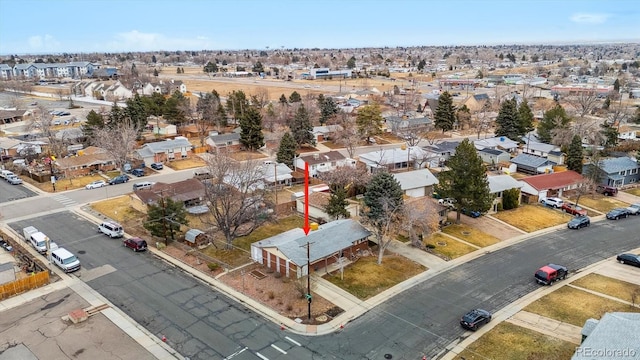 bird's eye view featuring a residential view