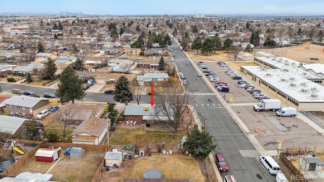 aerial view featuring a residential view