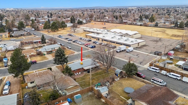 bird's eye view featuring a residential view