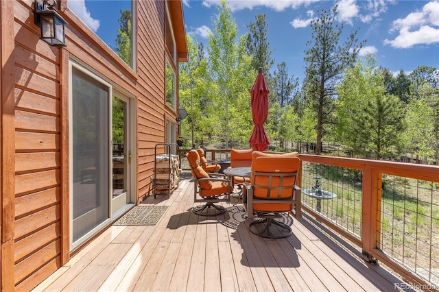 view of wooden deck