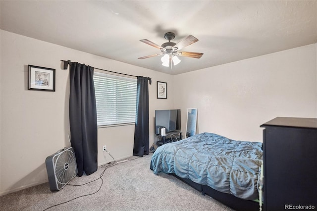 6545 Brook Forest Dr, Colorado Springs, CO 80911 - carpeted bedroom with a ceiling fan and baseboards