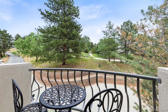 view of balcony