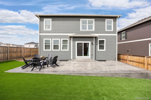 14100 Shasta Daisy St, Parker, CO 80134 - back of house with a fenced backyard and a patio