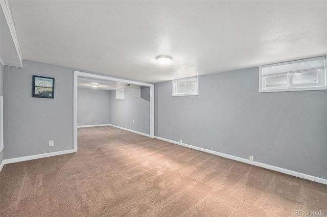 2308 Lima St, Aurora, CO 80010 - below grade area with carpet flooring and a textured ceiling