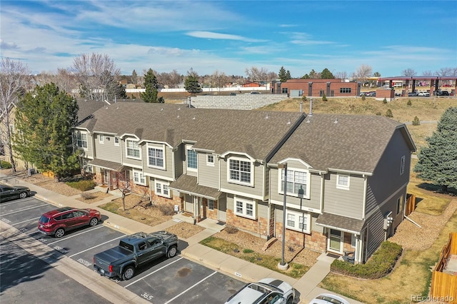 aerial view featuring a residential view