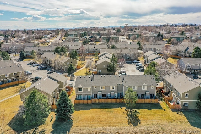 bird's eye view with a residential view