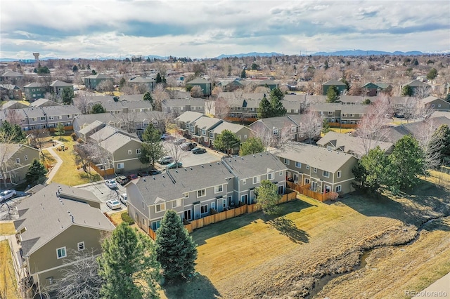 aerial view featuring a residential view