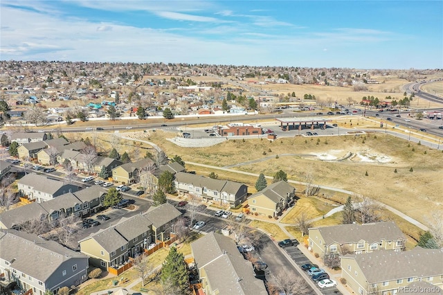 aerial view with a residential view