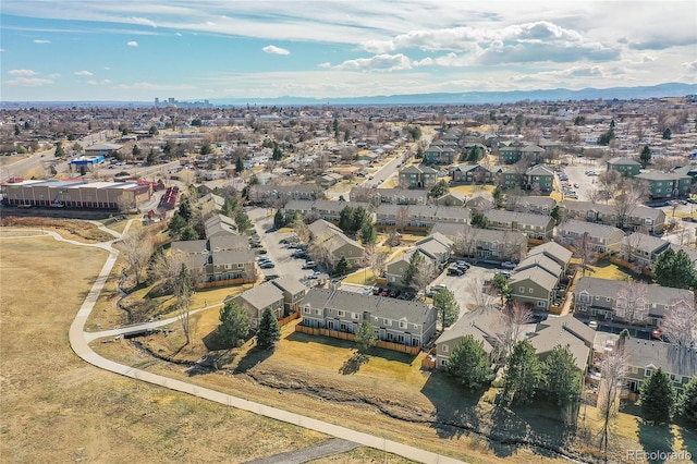 bird's eye view featuring a residential view