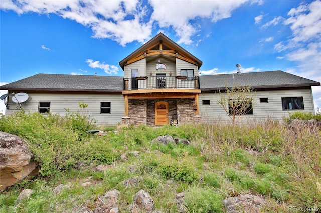 53315 Bull Basin Rd, Mesa, CO 81643 - view of front of home with stone siding