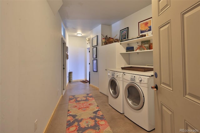 53315 Bull Basin Rd, Mesa, CO 81643 - washroom with separate washer and dryer and baseboards