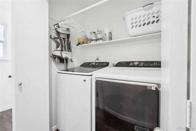 3974 Cambridge Ave, Broomfield, CO 80020 - laundry room with separate washer and dryer and wood finished floors