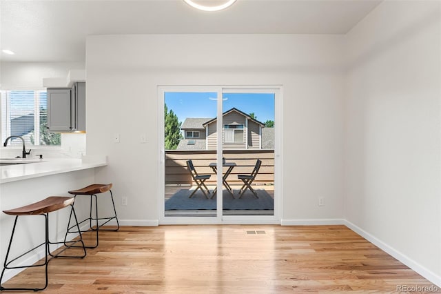 7600 W Coal Mine Ave Unit B, Littleton, CO 80123 - unfurnished dining area with light wood finished floors and recessed lighting