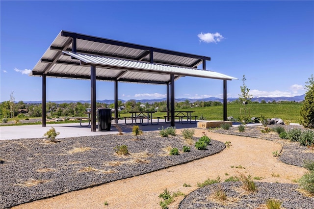 6682 Osage St, Denver, CO 80221 - view of community featuring a gazebo and a mountain view
