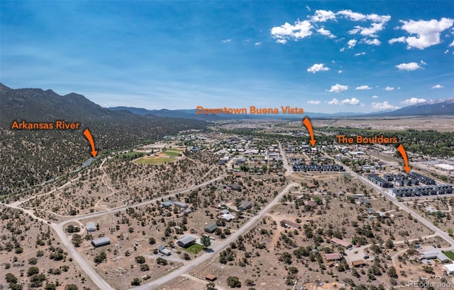 585 N Railroad St, Buena Vista, CO 81211 - bird's eye view of a mountainous background