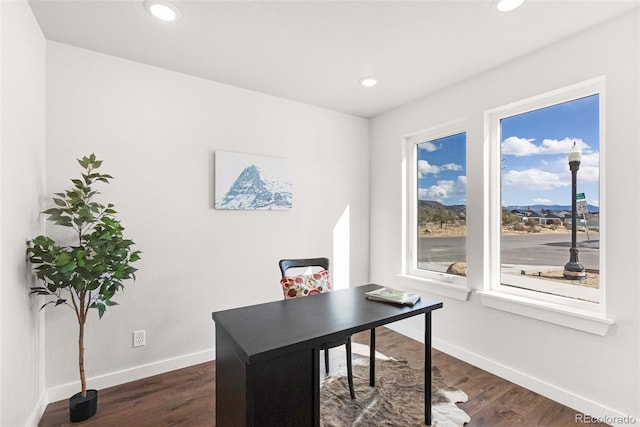 585 N Railroad St, Buena Vista, CO 81211 - office with recessed lighting and dark wood-type flooring