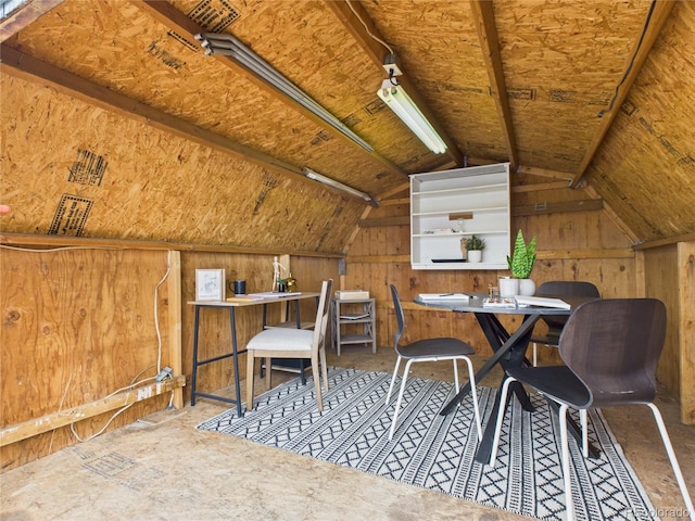 3150 S Pennsylvania St, Englewood, CO 80113 - office with vaulted ceiling and wooden walls