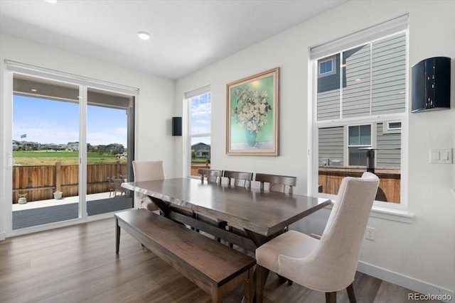 14601 Hudson St, Thornton, CO 80602 - dining area with wood finished floors and baseboards