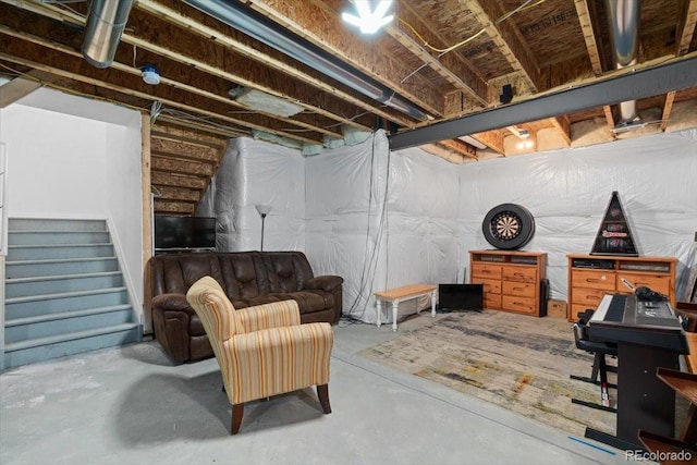 14601 Hudson St, Thornton, CO 80602 - unfinished below grade area featuring stairs