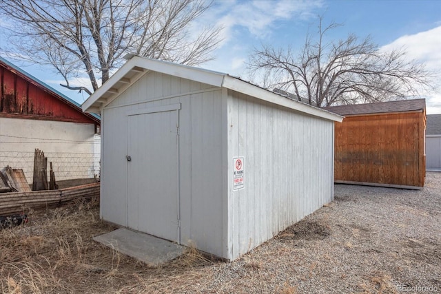 view of outdoor structure