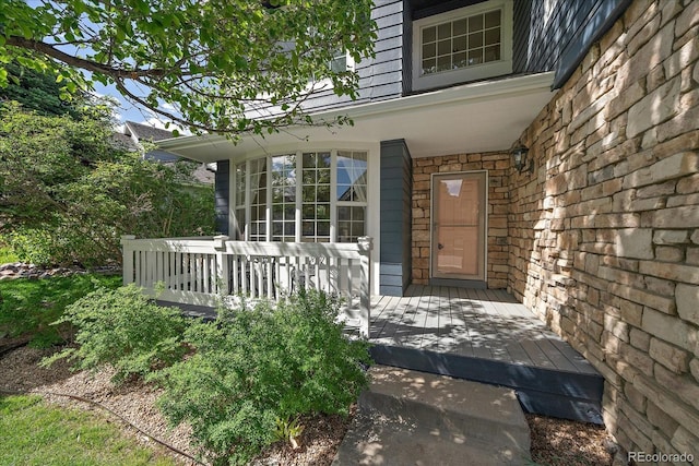 10610 Winterflower Way, Parker, CO 80134 - property entrance with a wooden deck