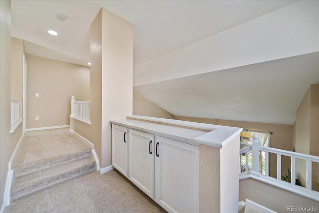 10610 Winterflower Way, Parker, CO 80134 - stairway featuring carpet, baseboards, and recessed lighting